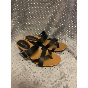Lena Luisa Fashion Collection Sandals size 8 black